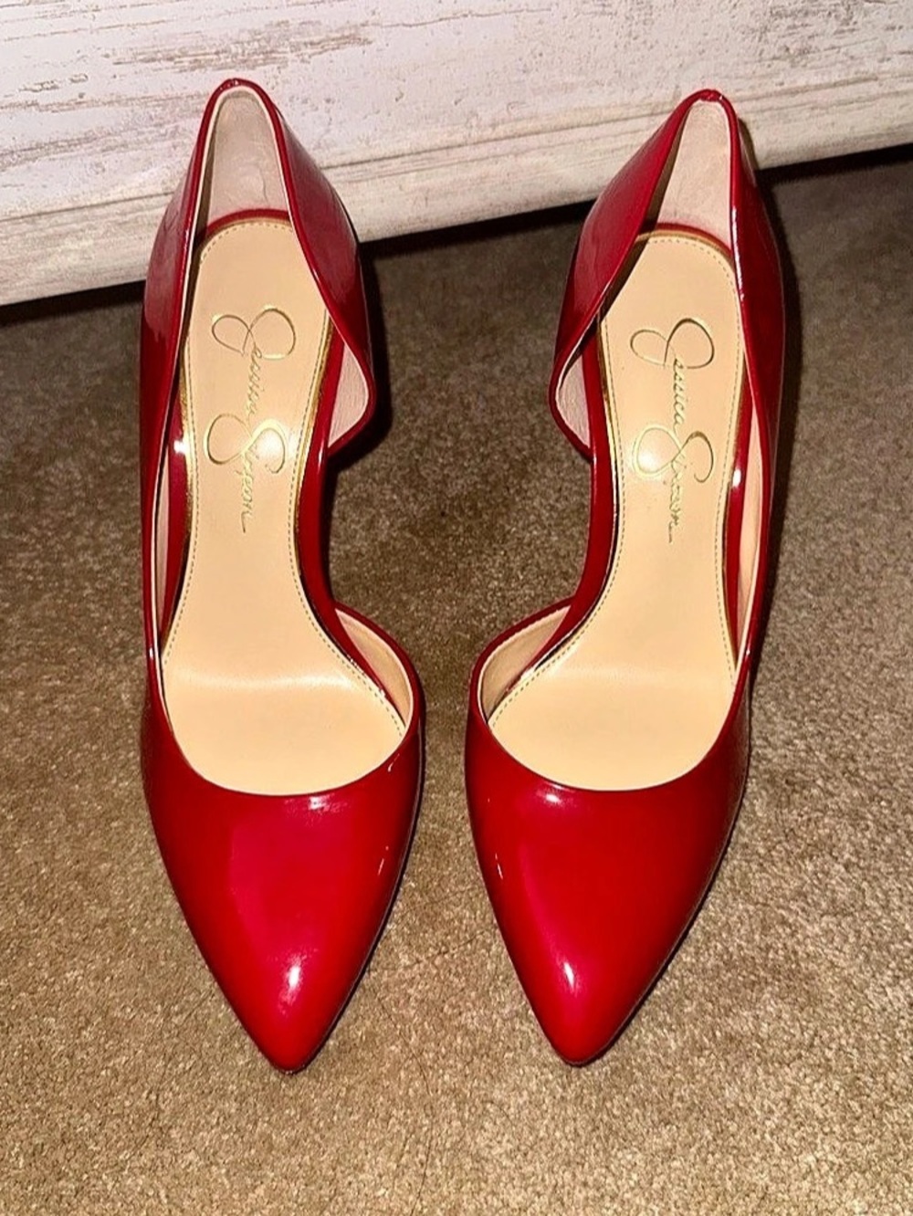 Jessica Simpson Prizma D'Orsay Pump Heels Red US 8
